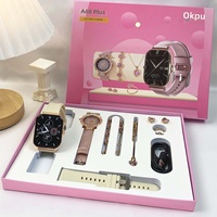 Montre connectée pour femme A58 Plus, ensemble en alliage serti de diamants et acier inoxydable, chronographe Bluetooth, sport, 8-en-1