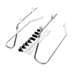 Supports de fixation durables en fer chromé pour sacoches de moto, gauche et droite, compatibles <span class=keywords><strong>Harley</strong></span> <span class=keywords><strong>Softail</strong></span> 1984-2013 - Product Image 5
