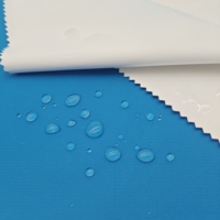Approvisionnement d'usine 100 tissu polyester enduit pu recyclé 240t pongé pour vêtement