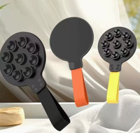 Support de téléphone magnétique en silicone à ventouse - Fixation mains libres à forte adhérence pour iPhone et Android, utilisation sur miroir de douche et multi-surfaces