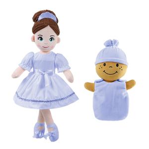 ブラックホワイトハンドメイドコットンラグぬいぐるみぬいぐるみかわいいぬいぐるみバレエ女の子のおもちゃ新生児ギフトベビードール - Product Image 4