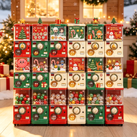 Distributeur automatique de capsules de jouets de style japonais, nouveau modèle, à monnayeur, pour cadeaux de Noël et de fêtes, thème Père Noël