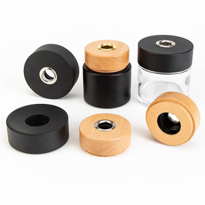 Sang Trọng Rõ Ràng Frost Vòng Thủy Tinh Hương Thơm Reed Khuếch Tán Chai Cho Không Khí Freheners Với Gậy Tùy Chỉnh Tre Nắp Bằng Gỗ - Product Image 3