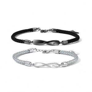 Pulsera de Pareja Mobius con Colgante, Brazalete para Parejas, Regalo de San Valentín para Mujer y Hombre, Brazalete Romántico con Dije de Estrella, Brazalete para Enamorados - Product Image 1