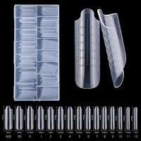 Gros logo Oem clair Extension Gel Acrylique Faux Forme Conseils Fast Builder 000 Grande Taille Amande carré Double Ongles Formes Conseils