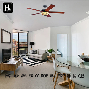 Ventilateur de plafond de luxe en bois naturel de 52 pouces pour la décoration intérieure, ventilateur de plafond intérieur avec lumière et télécommande - Product Image 3