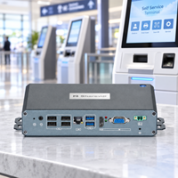 PC Mini Industri Tangguh N3150 4 Core 4+64GB 4xCOM 2*RS232 2*RS232/485 HD VGA Dukungan Layar Ganda WIFI Modul 4G Pengontrol