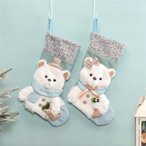 Festive 2pcs Christmas Stockings <b>Large</b> <b>Gift</b> <b>Bags</b> for Kids Santa Presents Holiday Surprise - Product Image 1