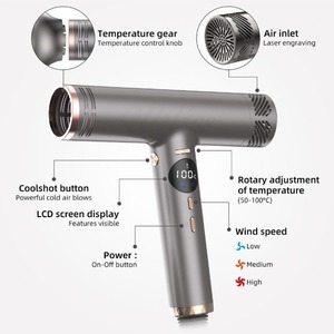 Hair Dryer With Negative Ion Technology Dc Motor Quiet Operation Salon Grade Fast Drying Hair Care Tool Black Color - Product Image 5