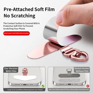 Universal Stainless Steel Slip D-Ring Mobile Phone Strap Lanyard Patch Rope Shape Metal <b>Clip</b> Tether Tab Rotatable - Product Image 3