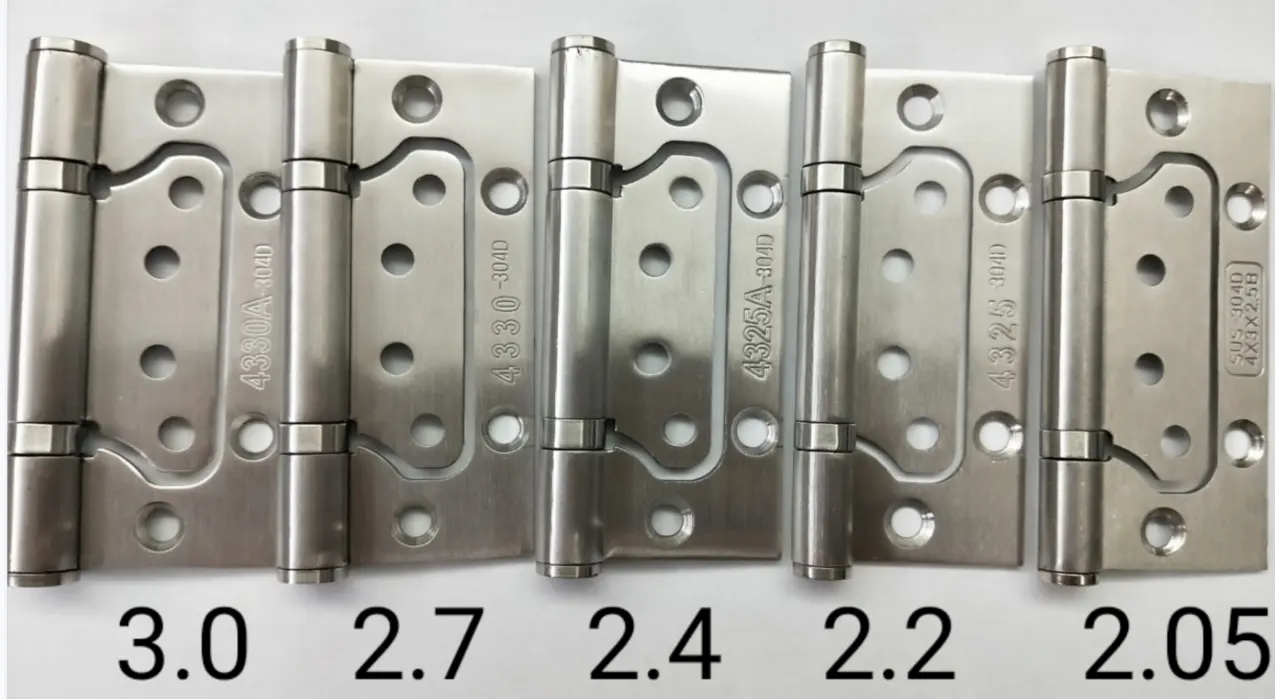 Hersteller Großhandel Hardware Zubehör 304 Edelstahl Eisen runde Ecke Feder tür Schmetterlings scharniere Stoß bündig Scharnier