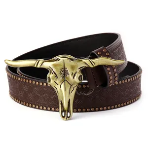 Wholesale Custom Logo Western Cowboy Luxury smooth buckle belt 40Mm Brass Stainless Steel Zinc Alloy Metal Belt Buckles For Men
