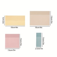 Notes autocollantes transparentes 6 tailles blocs de notes autocollantes claires 10 couleurs notes autocollantes translucides auto-adhésives étanches pour le bureau