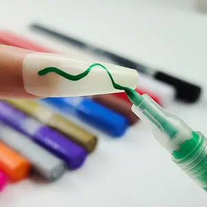 KHY Fine Liner Nails Colored Pens For Acrylic Polish Nail Art Marker Pen