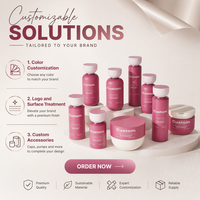 Bouteille en plastique unique pour cosmétiques, flacons de shampoing en HDPE, flacons originaux à presser pour huiles capillaires et corporelles, pots en plastique pour crème visage
