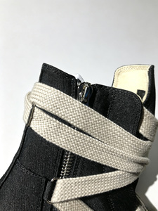 Pentagram High Top <b>Canvas</b> Sneakers With Buckle Strap <b>Round</b> Toe Solid Color All Season Walking Shoes Cushioned EVA Midsole Rub - Product Image 5