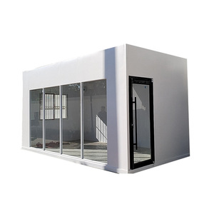 Bureau mobile en structure acier et verre, design moderne pour usage extérieur - Product Image 1