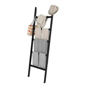 Coperta scala di bambù 5 strati <span class=keywords><strong>porta</strong></span> <span class=keywords><strong>asciugamani</strong></span> coperta trapunta portasciugamani Rack decorativo rustico fattoria scaletta per la casa - Product Image 1