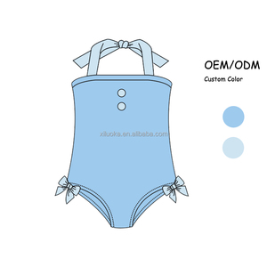 Traje de Baño Personalizado de Talla Única para Niñas, Traje de Baño de Una Pieza con Lazo, Ropa de Baño de Alta Calidad para <span class=keywords><strong>Adolescentes</strong></span> - Product Image 2