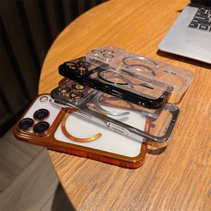 เคสแม่เหล็ก TPU ชุบด้วยไฟฟ้าสำหรับ iPhone 17 17pro 17ฟิล์มเลนส์โปรโมตสำหรับ iPhone 17 PRO MAX เคสชุบสีส้ม - Product Image 4