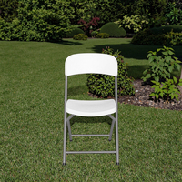 Chaises pliantes d'extérieur en plastique HDPE blanches modernes Bluebow pour événements, vente en gros à prix réduit