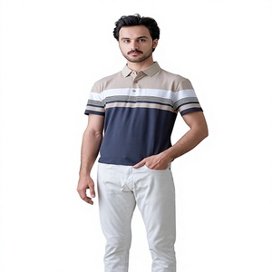 Camisas de Hombre Lisas, Tejido de Punto Suave, Diseño Ligero y Transpirable, Mezcla de Poliéster y Algodón, Manga Corta, Cómodas para Uso Diario Informal - Product Image 3