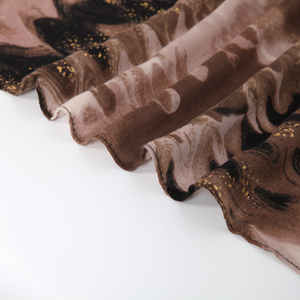 Luxury Abstract Print Long Scarf 180*90cm Satin Feel Gold Foil Detail Women's Shawl Wrap Fashion Autumn Winter Scarf - Product Image 5