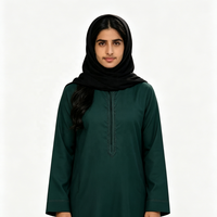 Kain Mikrofiber Poliester 100% Anti Kusut Ringan Tahan Air untuk Abaya Thobe Pria Wanita Anak Perempuan Saudi Dubai