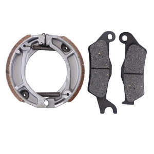 Juego de Pastillas y Zapatas de Freno de Disco Semimetálicas Delanteras y Traseras para Motocicleta Honda Cb1 <span class=keywords><strong>Cb</strong></span> <span class=keywords><strong>110</strong></span>, 1 Disco + 2 Tambores, Venta al Por Mayor - Product Image 1