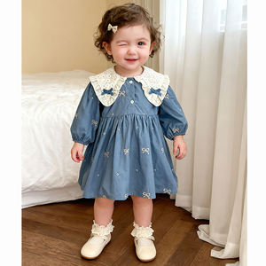<span class=keywords><strong>Vestito</strong></span> da bambina primaverile 0-6 anni, abito da principessa con colletto a <span class=keywords><strong>farfalla</strong></span>, <span class=keywords><strong>vestito</strong></span> intero ricamato per bambina - Product Image 4