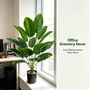 Plante artificielle réaliste, résistante aux UV, en PVC souple, feuilles de <span class=keywords><strong>bananier</strong></span>, plusieurs hauteurs, pour hôtel, bureau, maison, aménagement intérieur - Product Image 1