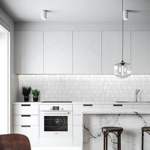 Precio al por mayor, mezcla cuadrada, forma de tira, mosaico blanco brillante, azulejos de cerámica para cocina, salpicaduras, ducha, pared decorativa, hogar y oficina - Product Image 5