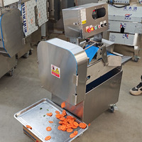 Hete Verkoop Commerciële Tweekoppige Snijmachine Sterke Motor Snijden Aardappel Ui Kool Fruit Shredder Chopper Groenten