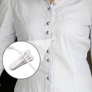 Clip de fixation de câble pour écouteurs filaires et microphones, pour MP3, à accrocher à la vêtement ou à la revers, idéal pour le sport - Vente en gros - Product Image 6