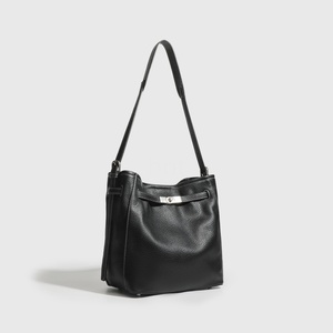 Sac <span class=keywords><strong>à</strong></span> main de luxe 2026 avec bandoulière réglable en cuir PU Litchi, sac seau grande capacité pour <span class=keywords><strong>femme</strong></span> - Product Image 1
