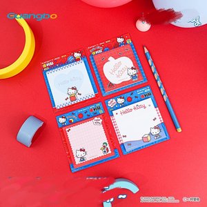 Phổ Biến Màu Đỏ Mèo Con Ghi Chú Dính Cao Thẩm Mỹ Tear-Off Thiết Kế Tái Sử Dụng Giấy Ghi Nhớ Sáng Tạo Lưu Ý Pad Thiết Lập - Product Image 1