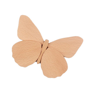 รูปผีเสื้อสำหรับตกแต่งสิ่งของสไตล์ล็อกสามมิติแบบเรียบง่ายการตกแต่งห้องนั่งเล่นตู้เย็นทำจากไม้สุดสร้างสรรค์ - Product Image 5