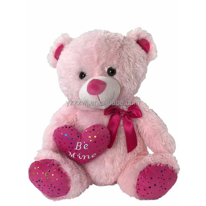 Mainan lembut kustom hadiah Valentine untuk anak laki-laki dan perempuan hewan Teddy Bear mainan mewah Cinta teddy Bear