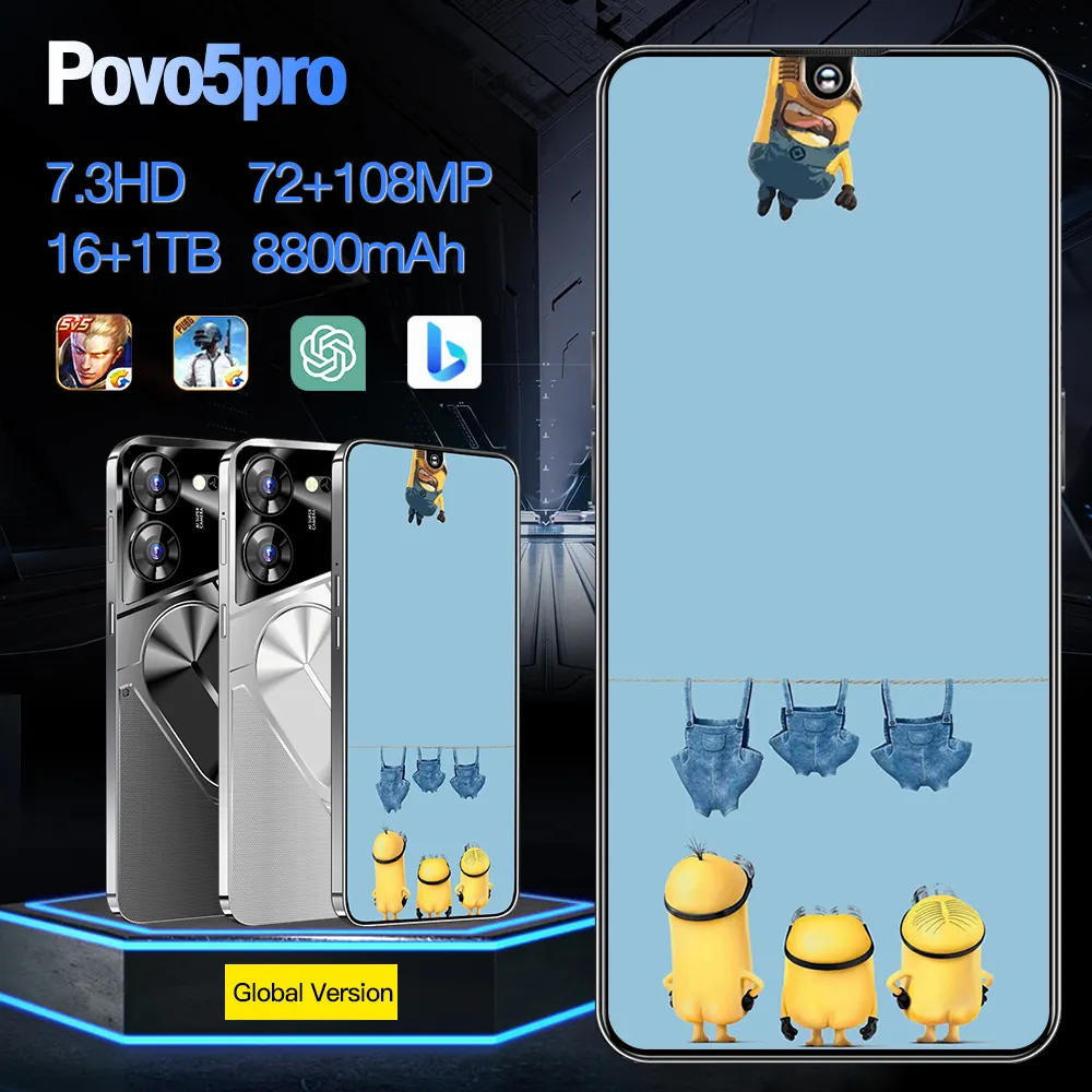 Nouveaux téléphones mobiles originaux en gros déverrouillent le smartphone 5G pour le déverrouillage Moto povo5 pro
