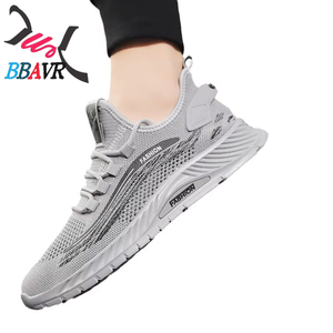 Zapatillas Deportivas Casuales de Moda para Hombre, Primavera-Otoño, Transpirables, de Malla Tejida, Estilo Moderno, Color Sólido - Venta al Por Mayor - Product Image 5