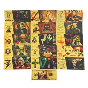 Set de Billetes de Oro de Películas de Terror de Halloween - Billetes Conmemorativos de Personajes Aterradoros Bañados en Oro de 24K para Decoración de Fiestas y Regalos - Product Image 2