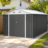 Abri de jardin extérieur résistant aux intempéries 10x10 pieds, maisonnette utilitaire préfabriquée en métal pour la vente en gros de matériel