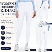 <strong>Best</strong> <strong>Selling</strong> Phone Pocket White <strong>Equestrian</strong> <strong>Breeches</strong> Outdoor Sport Riding Clothing Eco-Friendly Horse Riding Pants for Women