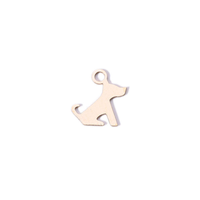 Charmes en or rempli 14 carats de haute qualité, en forme d'os de chien, empreinte de patte pour la fabrication de bijoux, pendentif