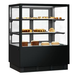 Vitrine réfrigérée et présentoir à gâteaux GGM Gastro - 1000 mm - Double vitrage - avec 2 étagères - Product Image 2