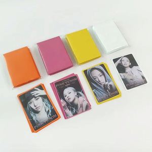 Pochettes en plastique Lomo PC 57x88mm avec fermeture à clip, design holographique arc-en-ciel personnalisé pour photocartes Kpop - Product Image 6