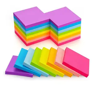 Sticky Notes 3x3 Inches Bright Colors Self-Stick Pads Easy to Post for Home Office Notebook Sticky Notes Memo Pad Customs