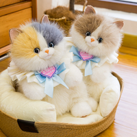 Sac à dos en peluche chat réaliste, jouet en peluche personnalisé, cadeau mignon pour fille