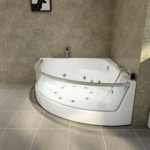 Jaccuzzis en acrylique blanc Égouttoir de baignoire de massage d'angle à LED autoportant intérieur/extérieur pour hôtels villas salles de bain - Product Image 6