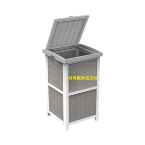 Ngoài Trời Trang Trí Đứng Bằng Gỗ Lưu Trữ Xô Thùng Rác Thùng Thân Thiện Với Môi Công Suất Lớn - Product Image 3